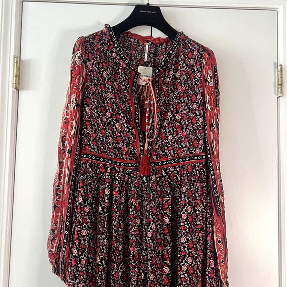 Free People Happy feelings maxi dress size S red carpet - Picture 6 of 10